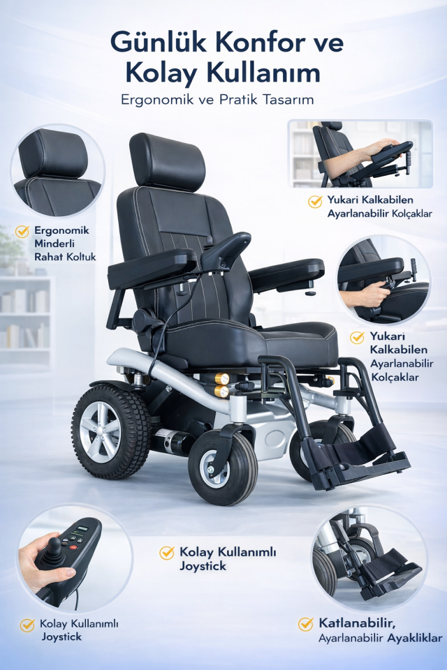 Scuba S230 Multi Fonksiyonel Akülü Tekerlekli Sandalye