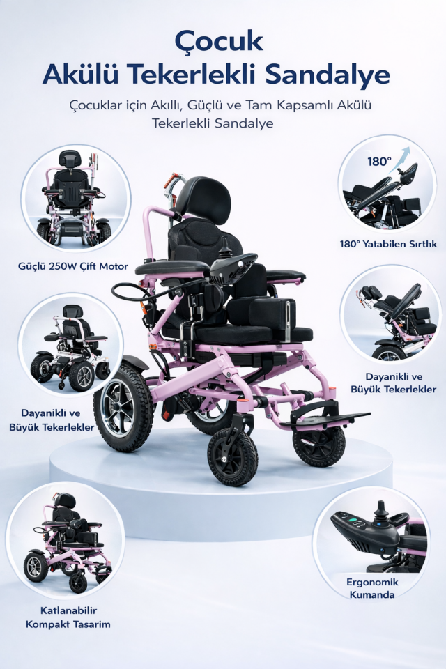 Scuba S458 Çocuk Akülü Tekerlekli Sandalye