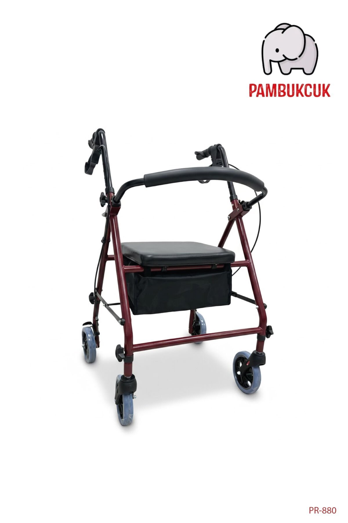PR-880 Katlanır Alüminyum Çantalı  Rollatör Yürüteç