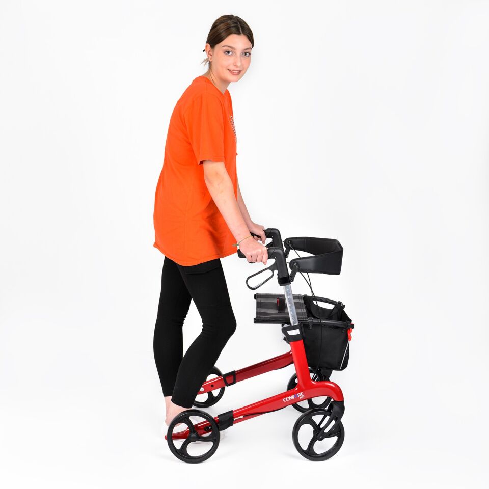 Comfort Plus Spırıt X4 Carbon Fiber Rolatör Yürüteç Kırmızı