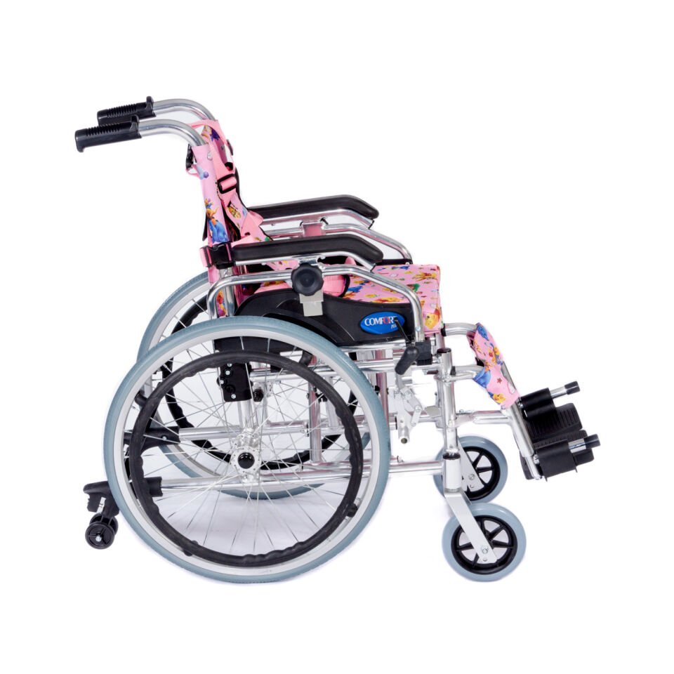 Comfort Plus KY980LQ-30 Alüminyum Pediatrik (Çocuk) Özellikli Tekerlekli Sandalye Pembe