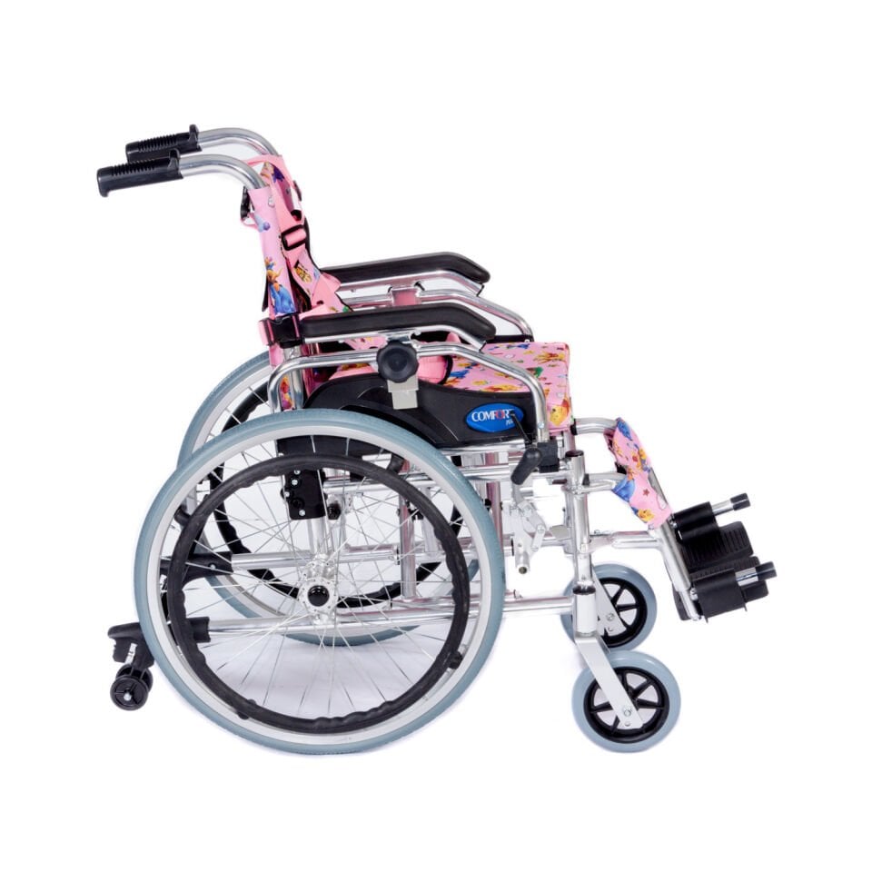 Comfort Plus KY980LQ-30 Alüminyum Pediatrik (Çocuk) Özellikli Tekerlekli Sandalye Pembe