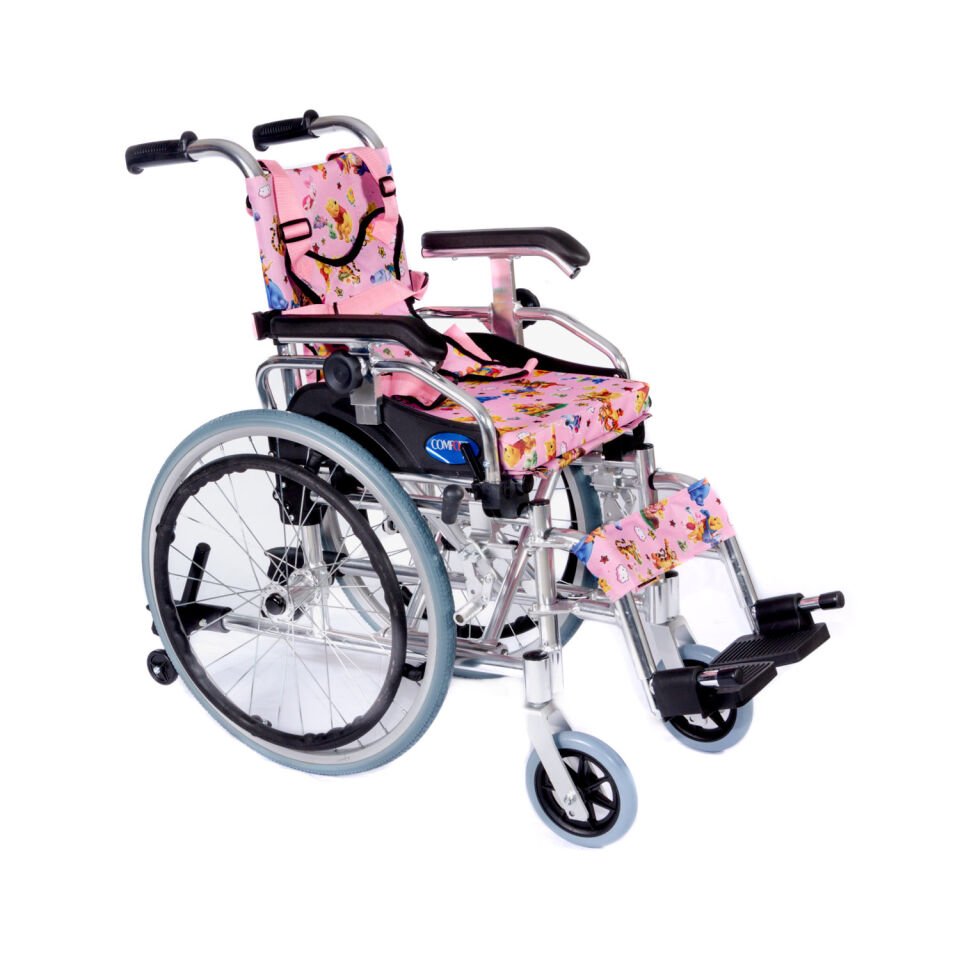 Comfort Plus KY980LQ-30 Alüminyum Pediatrik (Çocuk) Özellikli Tekerlekli Sandalye Pembe