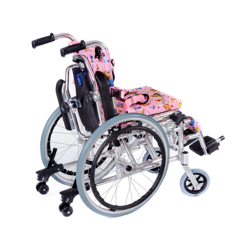 Comfort Plus KY980LQ-30 Alüminyum Pediatrik (Çocuk) Özellikli Tekerlekli Sandalye Pembe