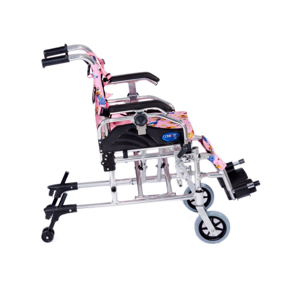 Comfort Plus KY980LQ-30 Alüminyum Pediatrik (Çocuk) Özellikli Tekerlekli Sandalye Pembe