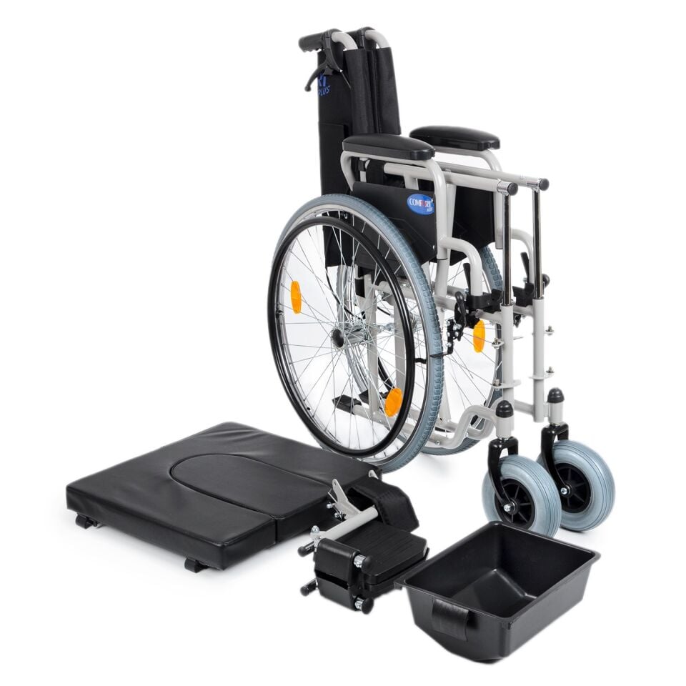 Comfort Plus DM-545 45cm Tuvalet WC Özellikli Tekerlekli Sandalye