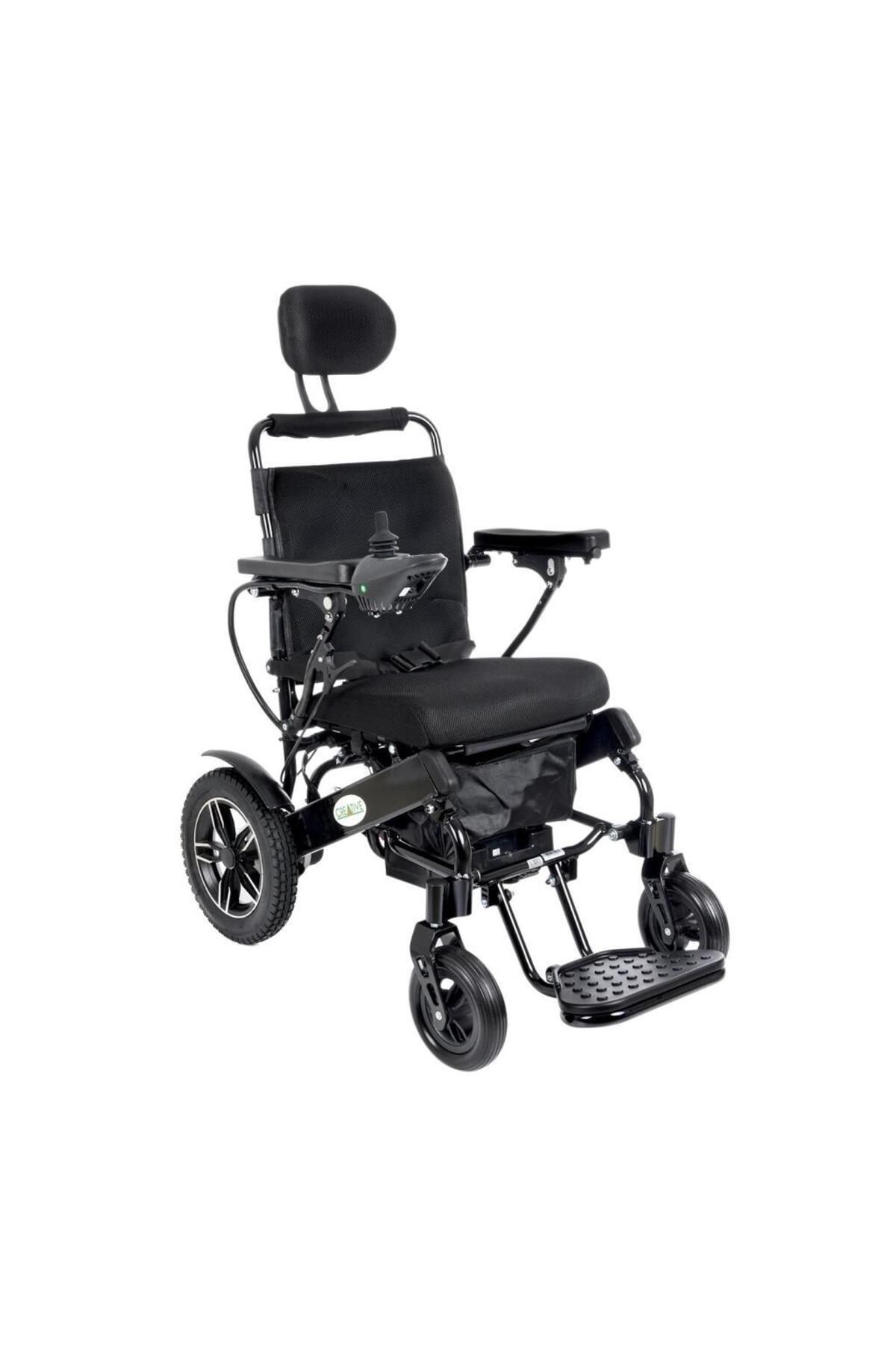 Creative CR-6012 Lux Lityum Pilli (Akülü) Tekerlekli Sandalye (Baş Destekli, Manuel Sırt Destekli)