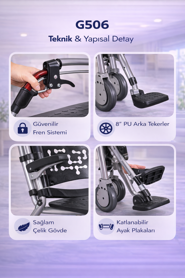 G506 Hastane Transfer Sandalyesi