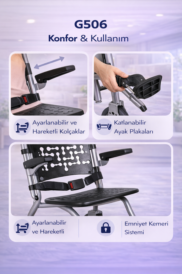 G506 Hastane Transfer Sandalyesi