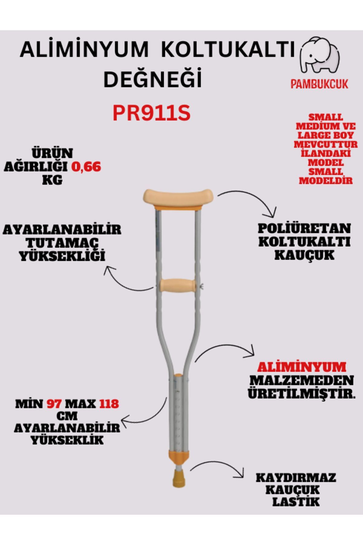 Alüminyum Koltukaltı Değneği PR-911S
