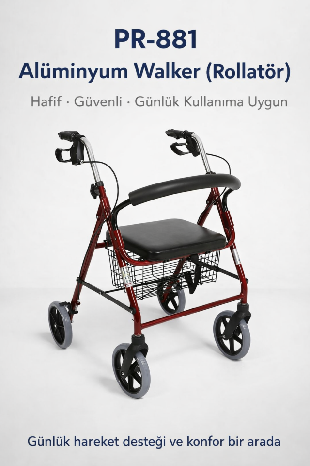 Alüminyum Walker Rolatör PR-881