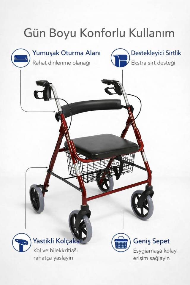 Alüminyum Walker Rolatör PR-881