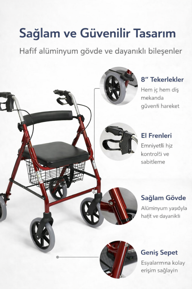 Alüminyum Walker Rolatör PR-881