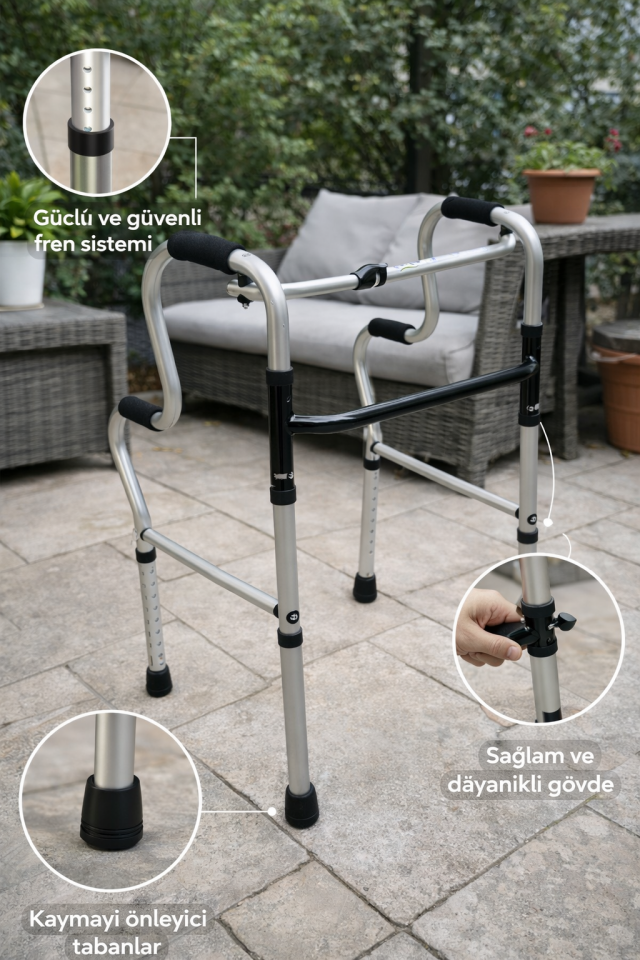 Alüminyum Kademeli Walker / Alüminyum Kademeli Yürüteç PR-448