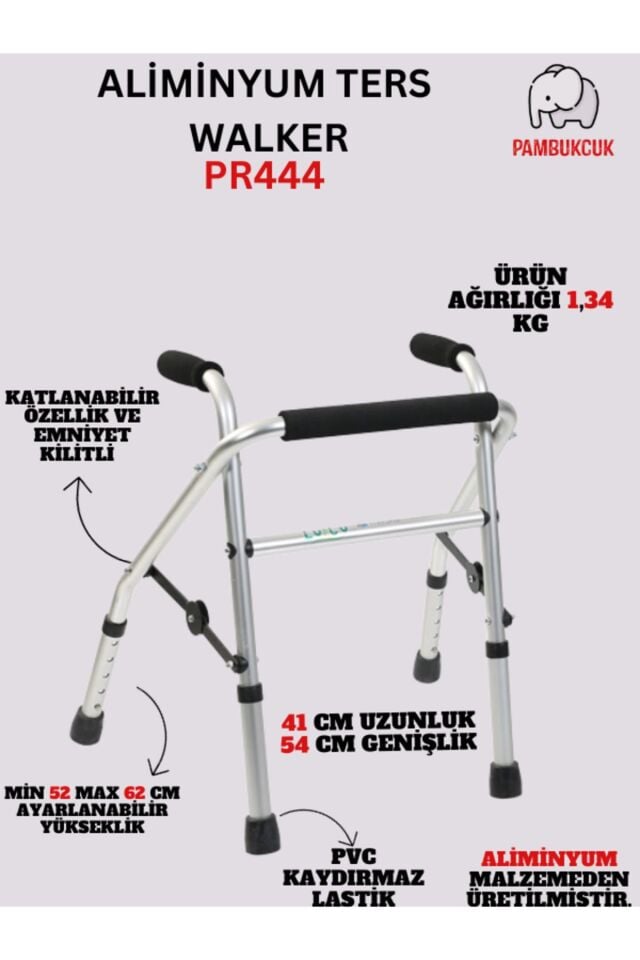 Alüminyum Ters Walker / Alüminyum Ters Yürüteç PR-444
