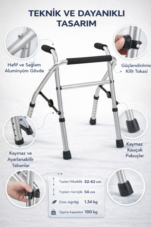 Alüminyum Ters Walker / Alüminyum Ters Yürüteç PR-444