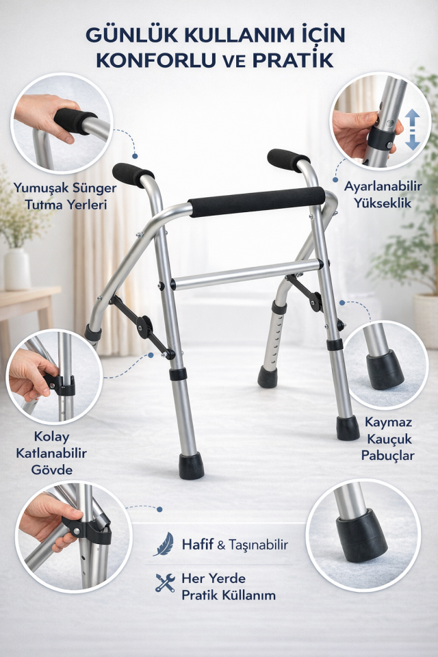 Alüminyum Ters Walker / Alüminyum Ters Yürüteç PR-444