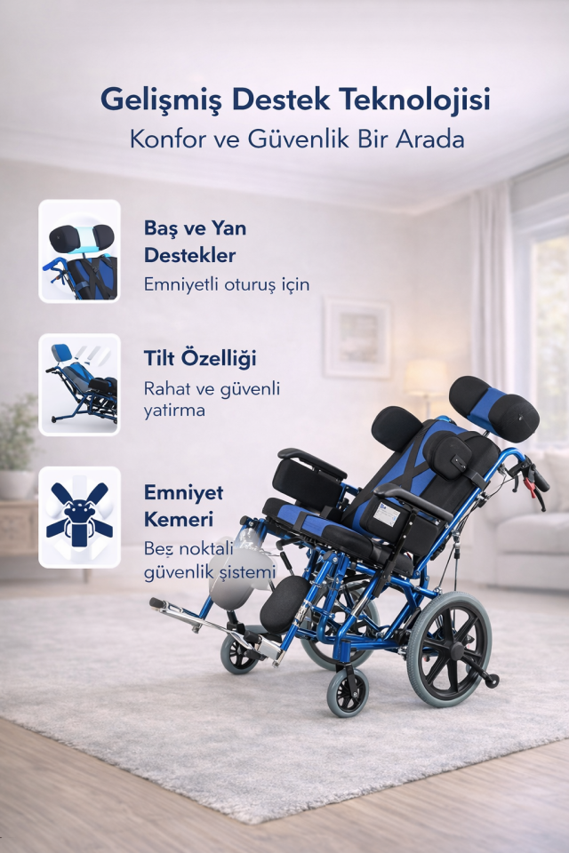 Golfi G458 Cerebral Palsy Tekerlekli Sandalye