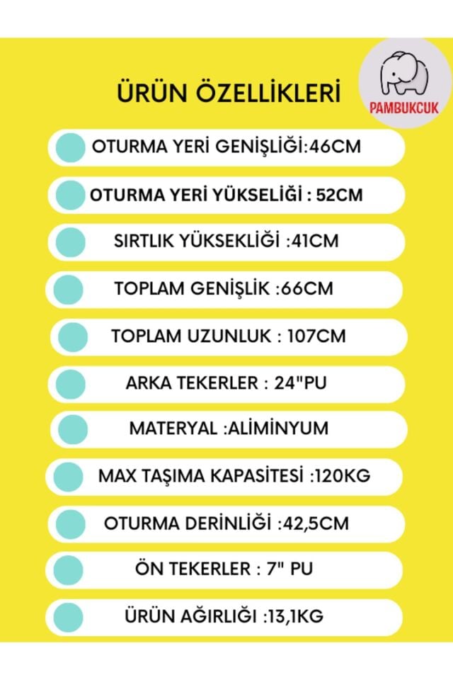 Golfi G636 Hafif Manuel Tekerlekli Sandalye