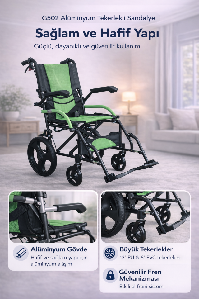 Golfi G502 Alüminyum Transfer Sandalyesi
