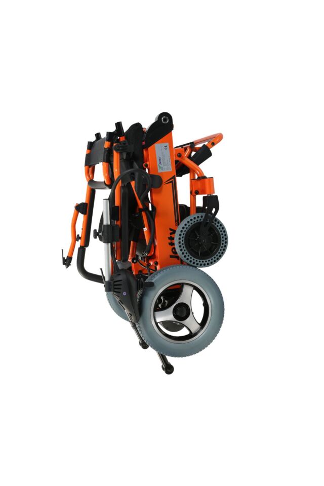 Katlanır Hafif Akülü Tekerlekli Sandalye JT-311 (Turuncu)