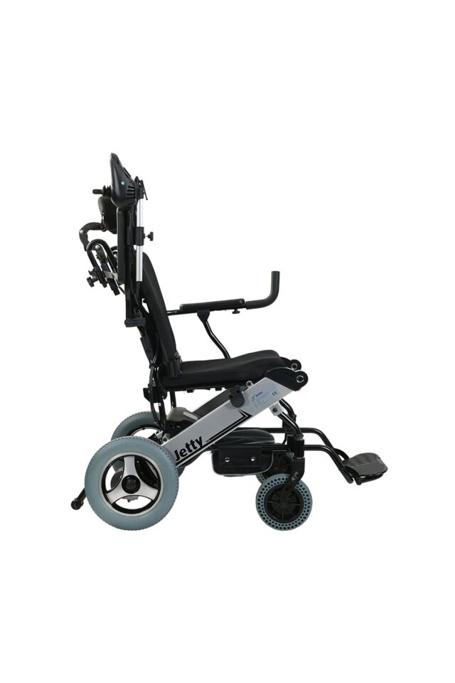 Katlanır Hafif Akülü Tekerlekli Sandalye JT-311 (Gri)