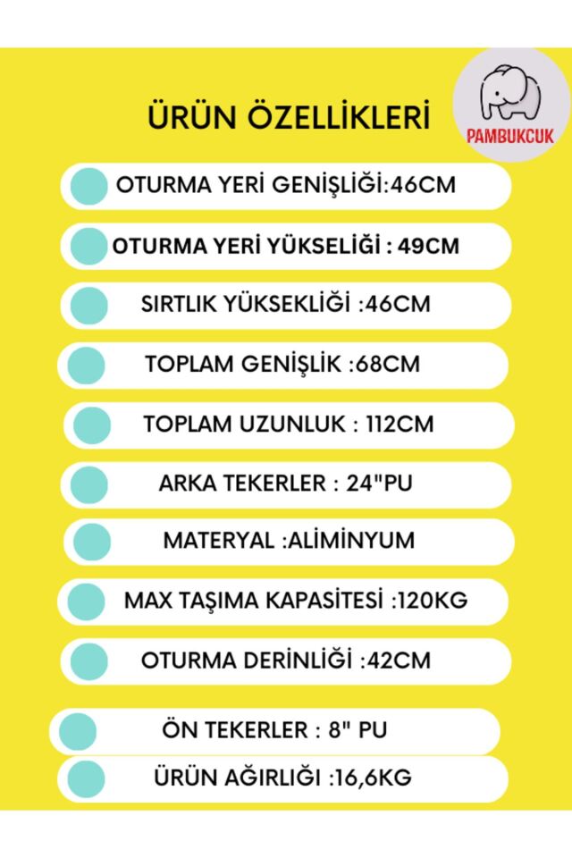 Golfi G630 Alüminyum Multi-Fonksiyonel Tekerlekli Sandalye