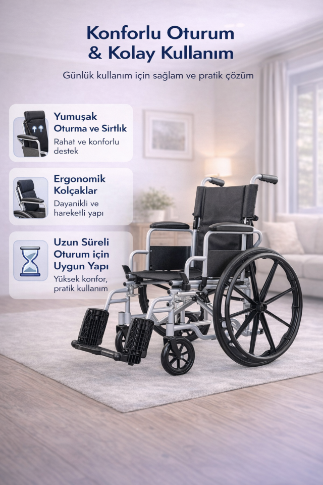 Golfi G630 Alüminyum Multi-Fonksiyonel Tekerlekli Sandalye