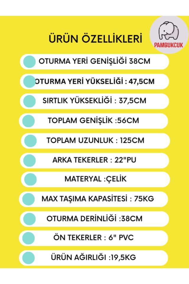 Golfi G124C Özellikli Multi Fonksiyonel Pediatrik (Çocuk) Tekerlekli Sandalye