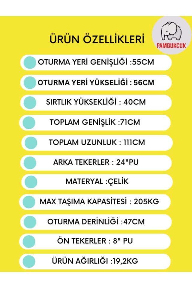 Golfi G140 Standart Manuel Bariatrik Tekerlekli Sandalye