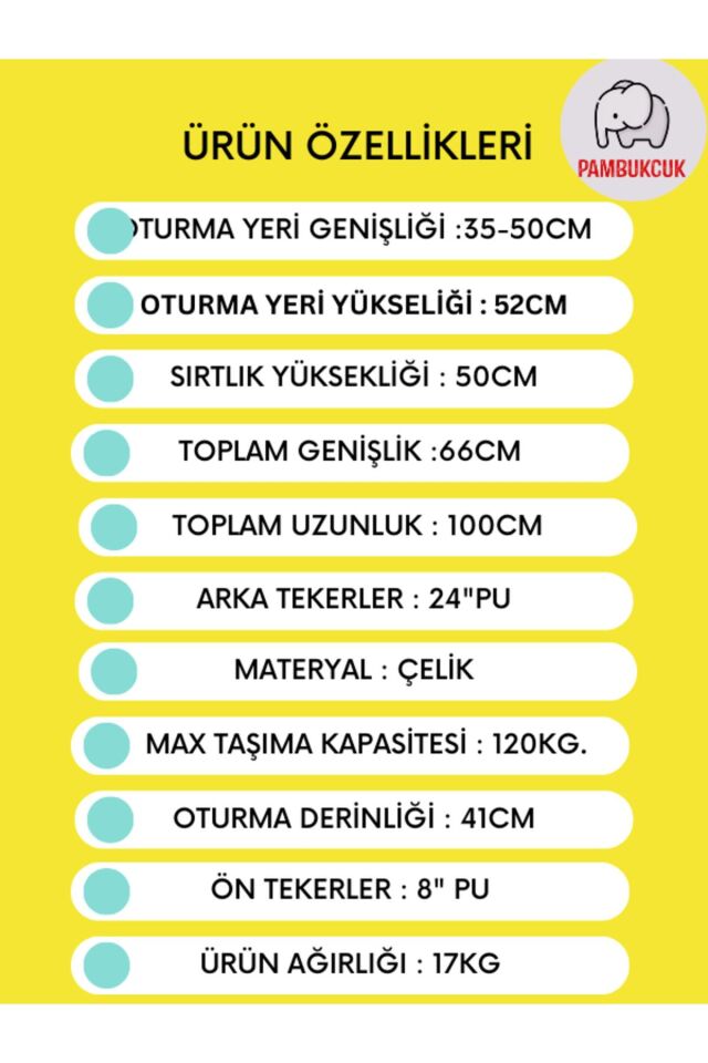 Golfi G130 Standart Manuel Tekerlekli Sandalye