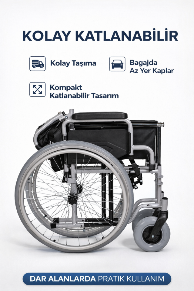 Golfi G130 Standart Manuel Tekerlekli Sandalye