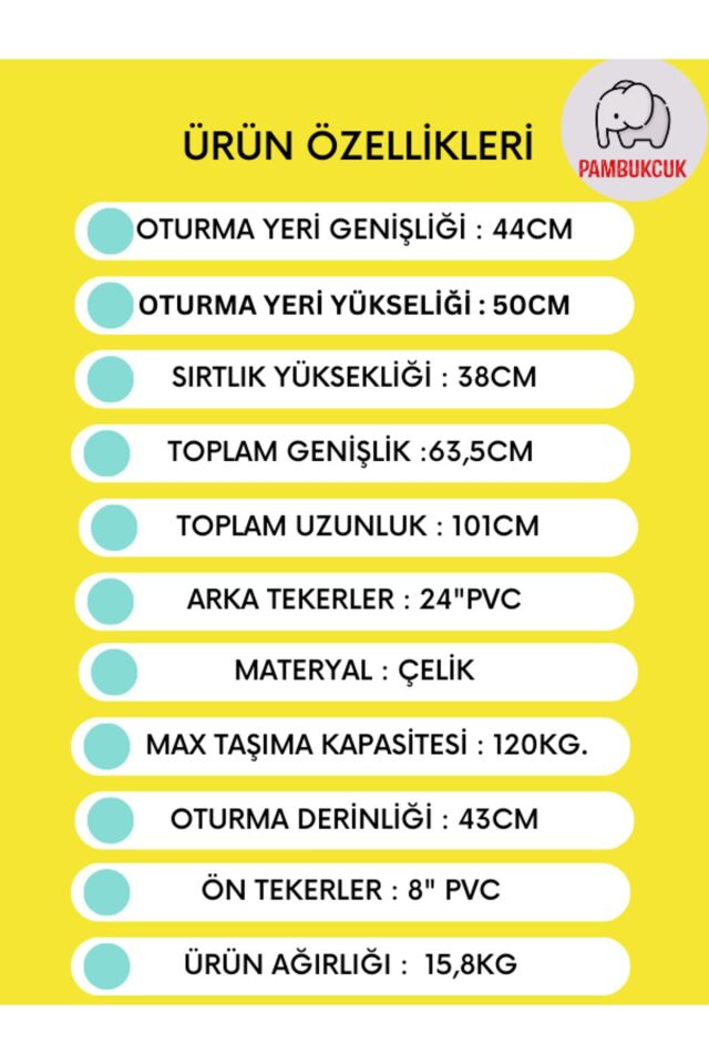 Yerli Üretim Standart Manuel Tekerlekli Sandalye G101Y Deri Kumaş