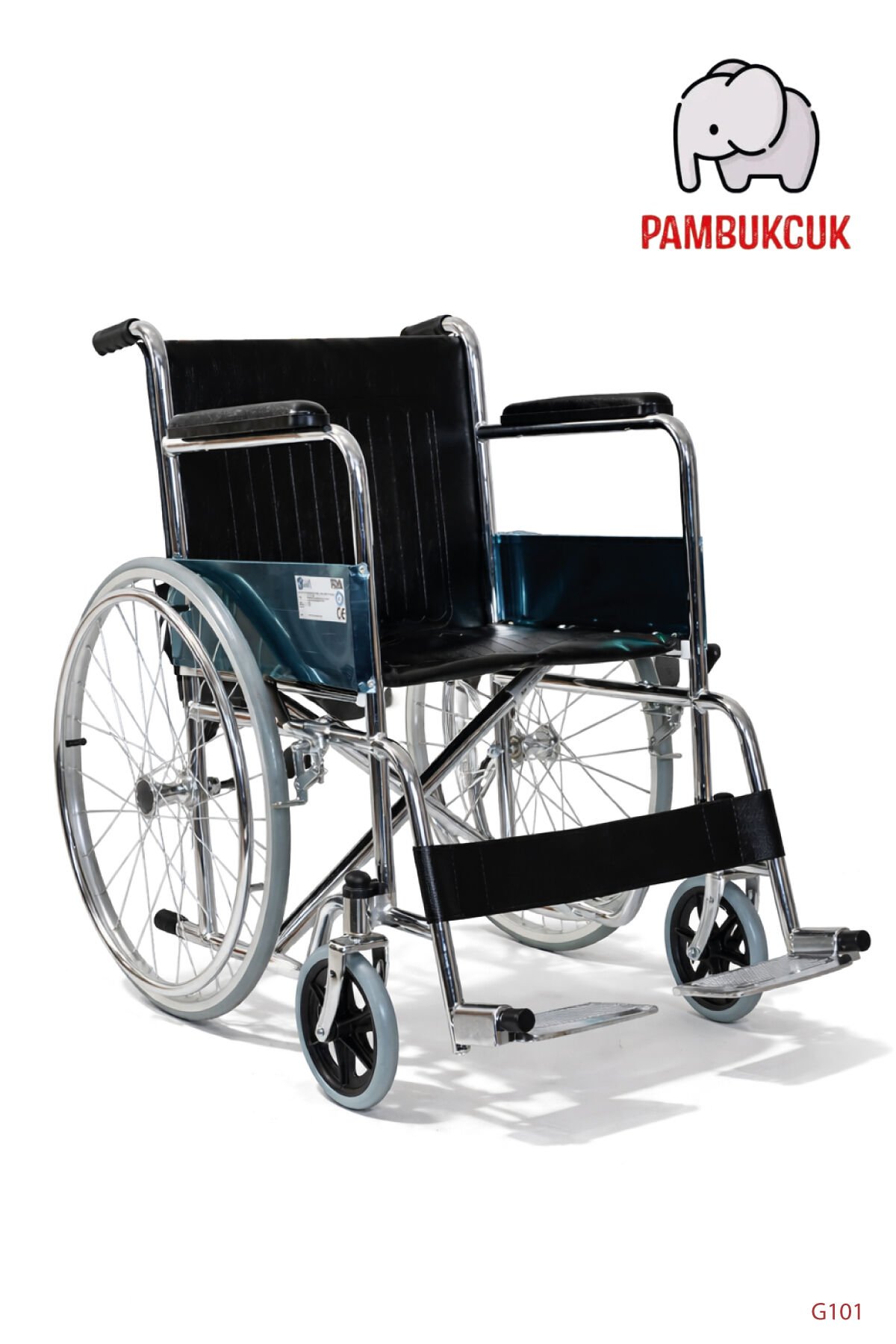 Yerli Üretim Standart Manuel Tekerlekli Sandalye G101Y Deri Kumaş