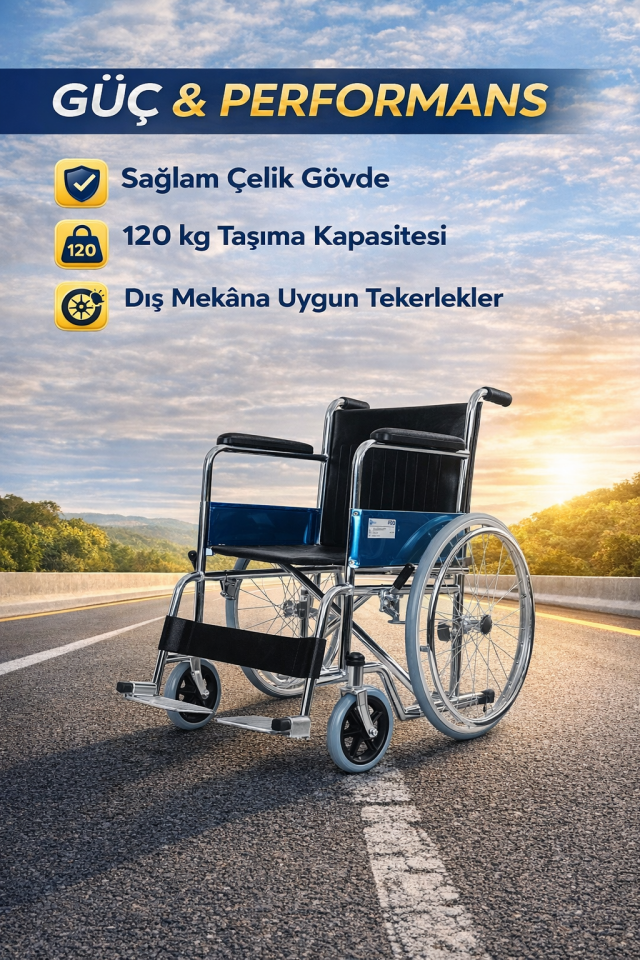 G101 Standart Manuel Tekerlekli Sandalye