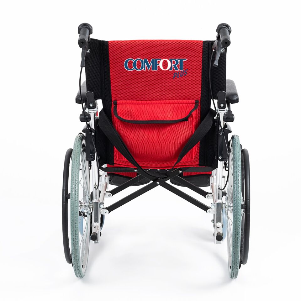 Comfort Plus KY863LAJ-A20 Kırmızı Alüminyum Özellikli Tekerlekli Sandalye