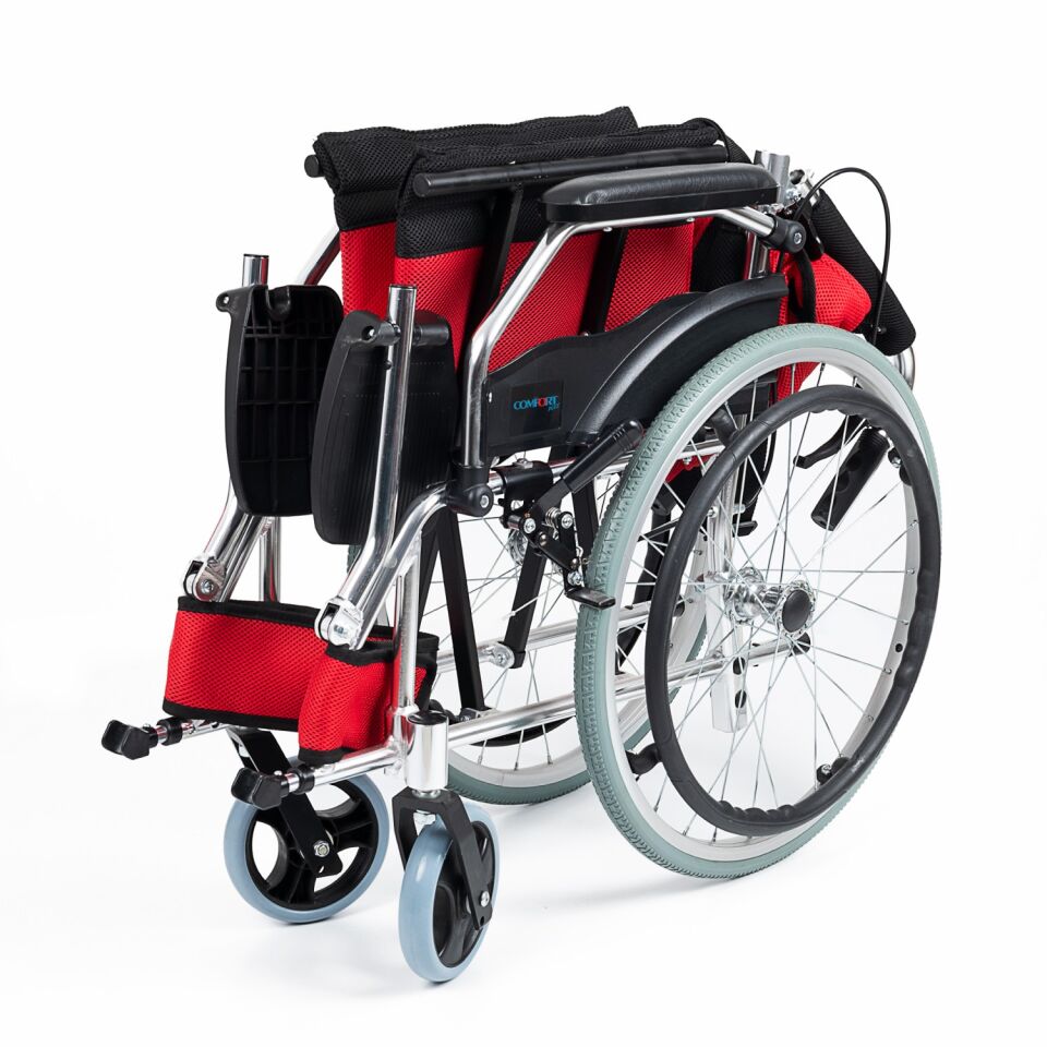 Comfort Plus KY863LAJ-A20 Kırmızı Alüminyum Özellikli Tekerlekli Sandalye