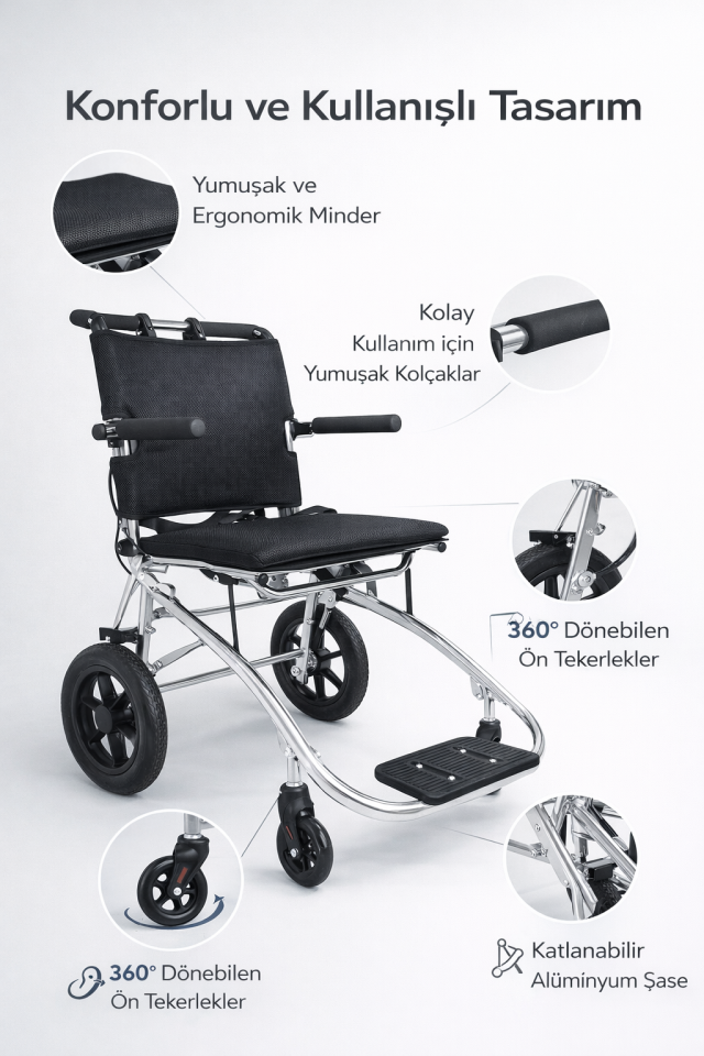 Golfi G509 Alüminyum Transfer Sandalyesi