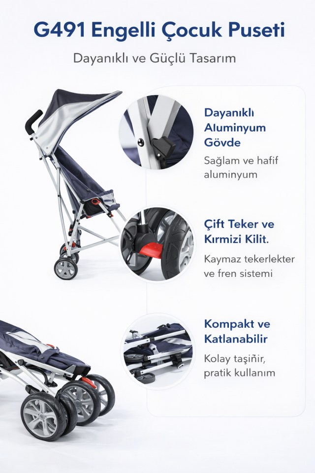 Golfi G491 Engelli Çocuk Puseti