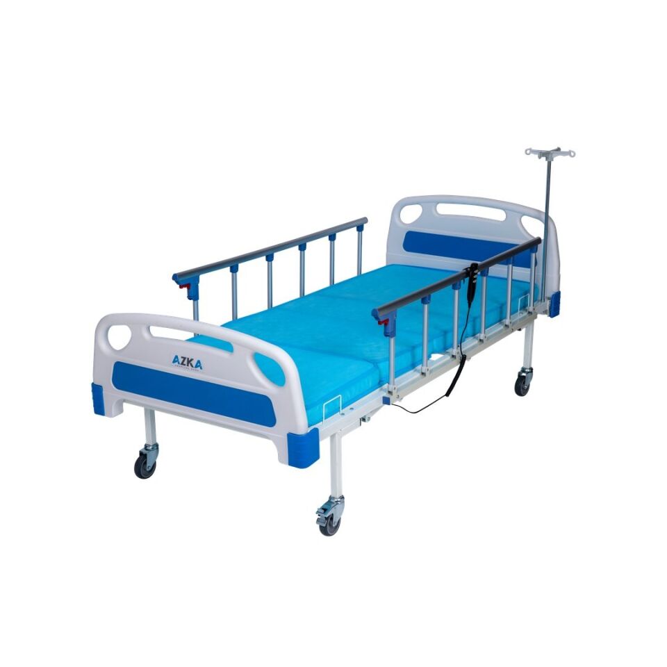 AZKA DE03 Dual Motorlu Alümi̇nyum Korkuluklu Ekonomi̇k Hasta Karyolası