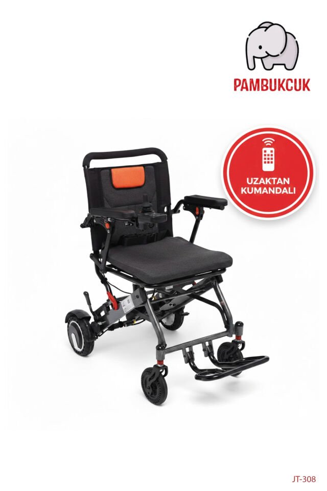 Jetty JT-308 Uzaktan Kumandalı Katlanabilir Hafif Akülü Tekerlekli Sandalye