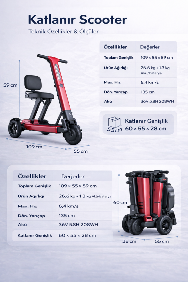 Scuba S540 Foldie Katlanır Scooter