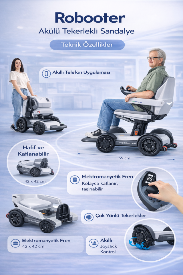 Robooter  X40  Akülü Tekerlekli Sandalye