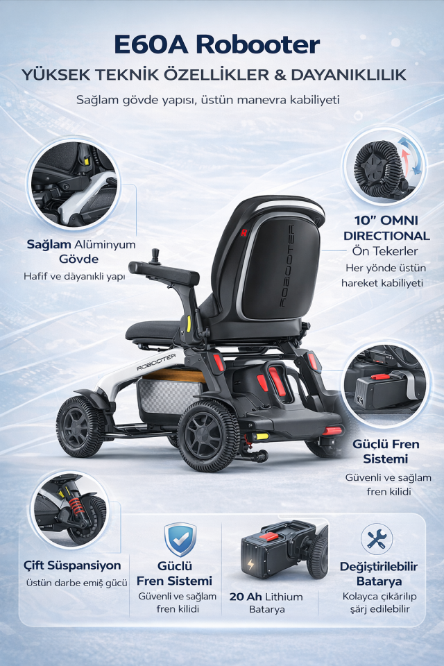E60A Akülü Tekerlekli Sandalye