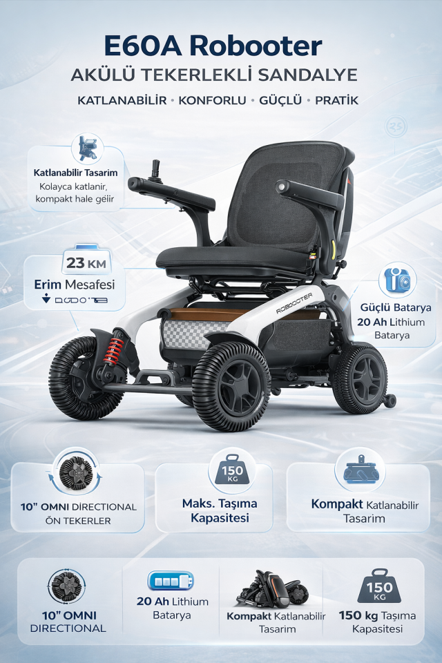 E60A Akülü Tekerlekli Sandalye