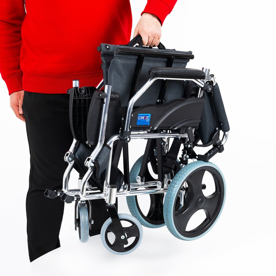 Comfort Plus KY863LABJ-A12 Füme Alüminyum Transfer Özellikli Tekerlekli Sandalye