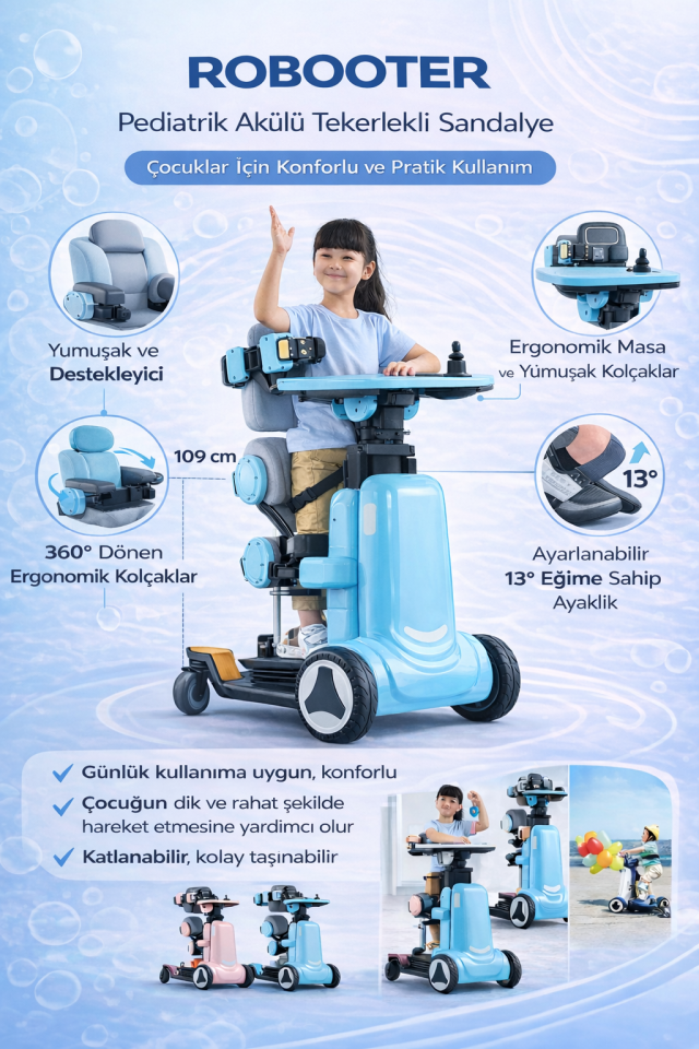 XZ-DROID P Pediatrik (Çocuk) Akülü Tekerlekli Sandalye