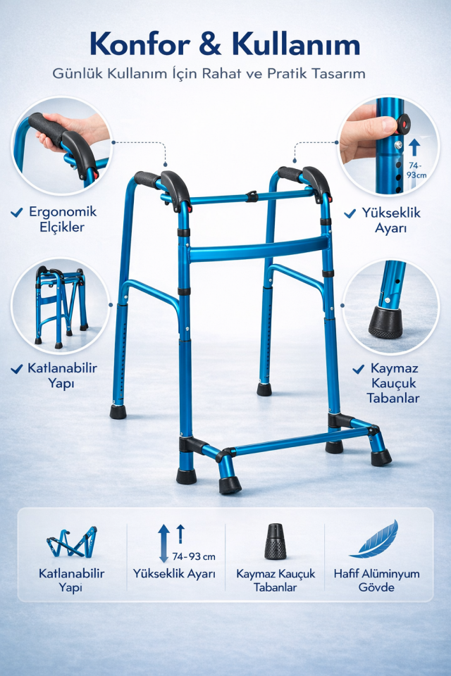 Loco PR-491 Alüminyum Walker (Merdiven Tipi)