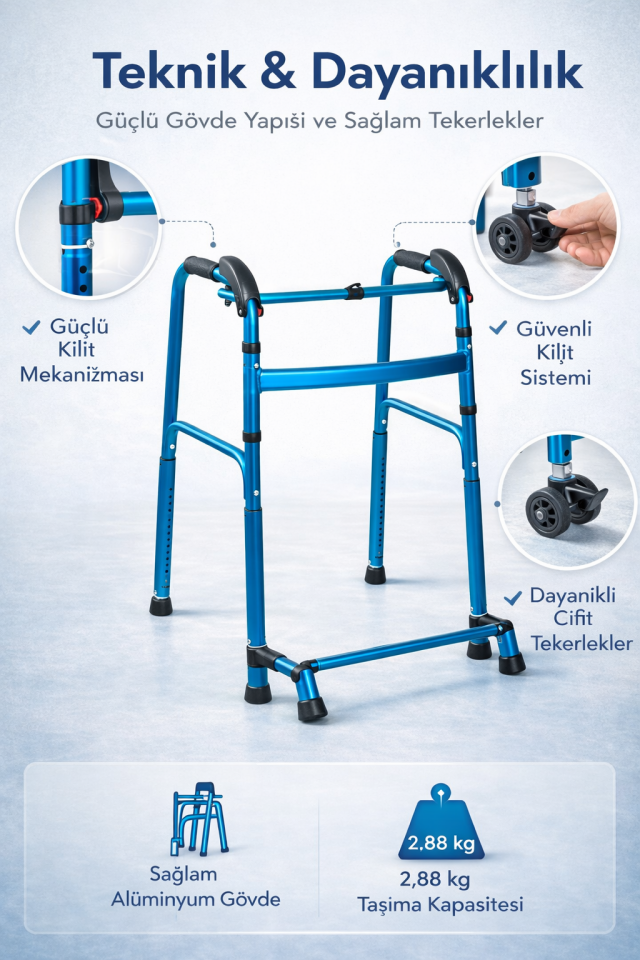 Loco PR-491 Alüminyum Walker (Merdiven Tipi)