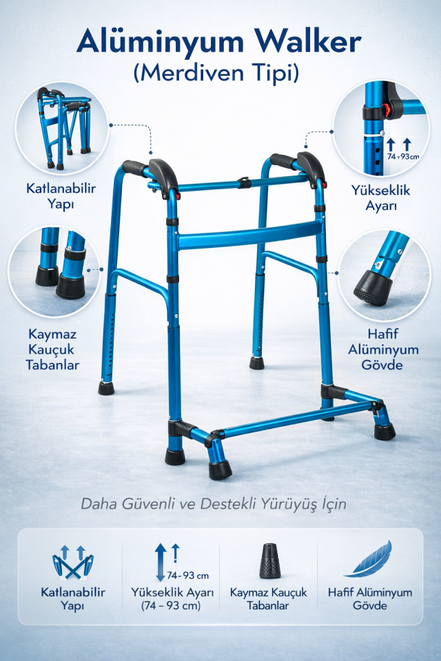 Loco PR-491 Alüminyum Walker (Merdiven Tipi)
